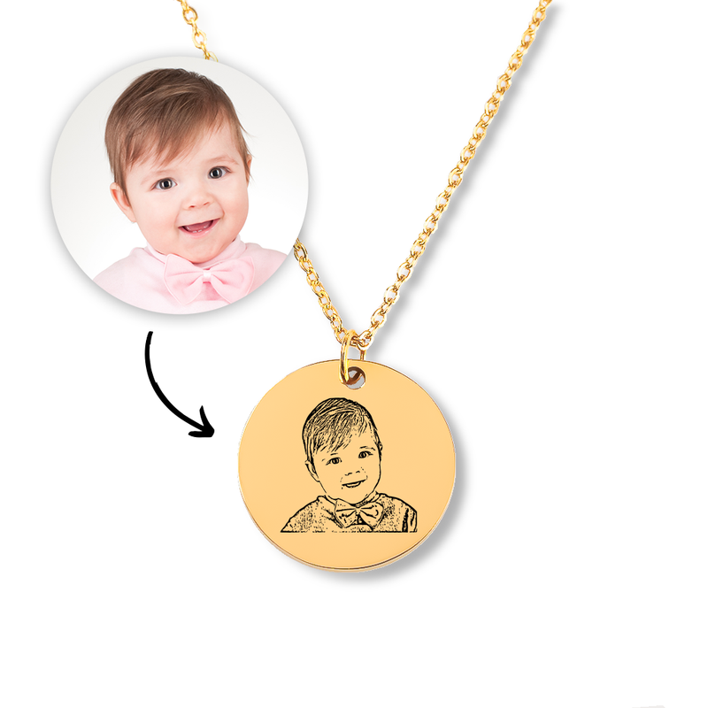 Babyportret ketting