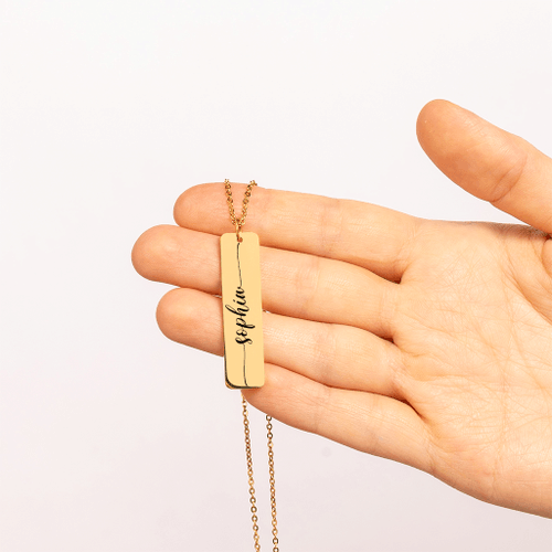 Vertical Name Necklace