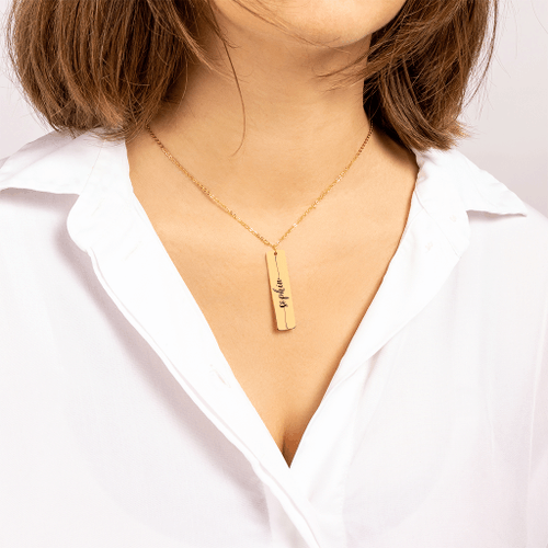 Vertical Name Necklace